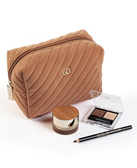 Large velvet makeup bag best sale