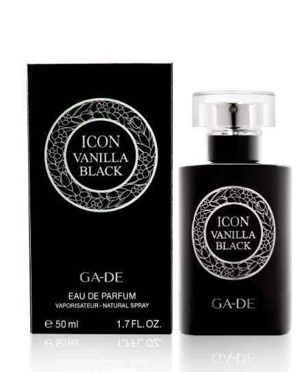 icon vanilla black eau de parfum spray 50 ml package