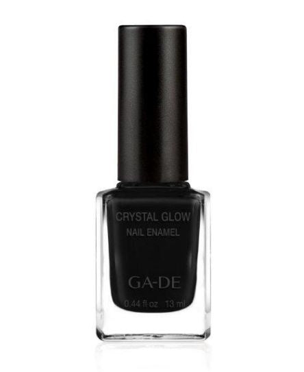 crystal glow black matte nail polish